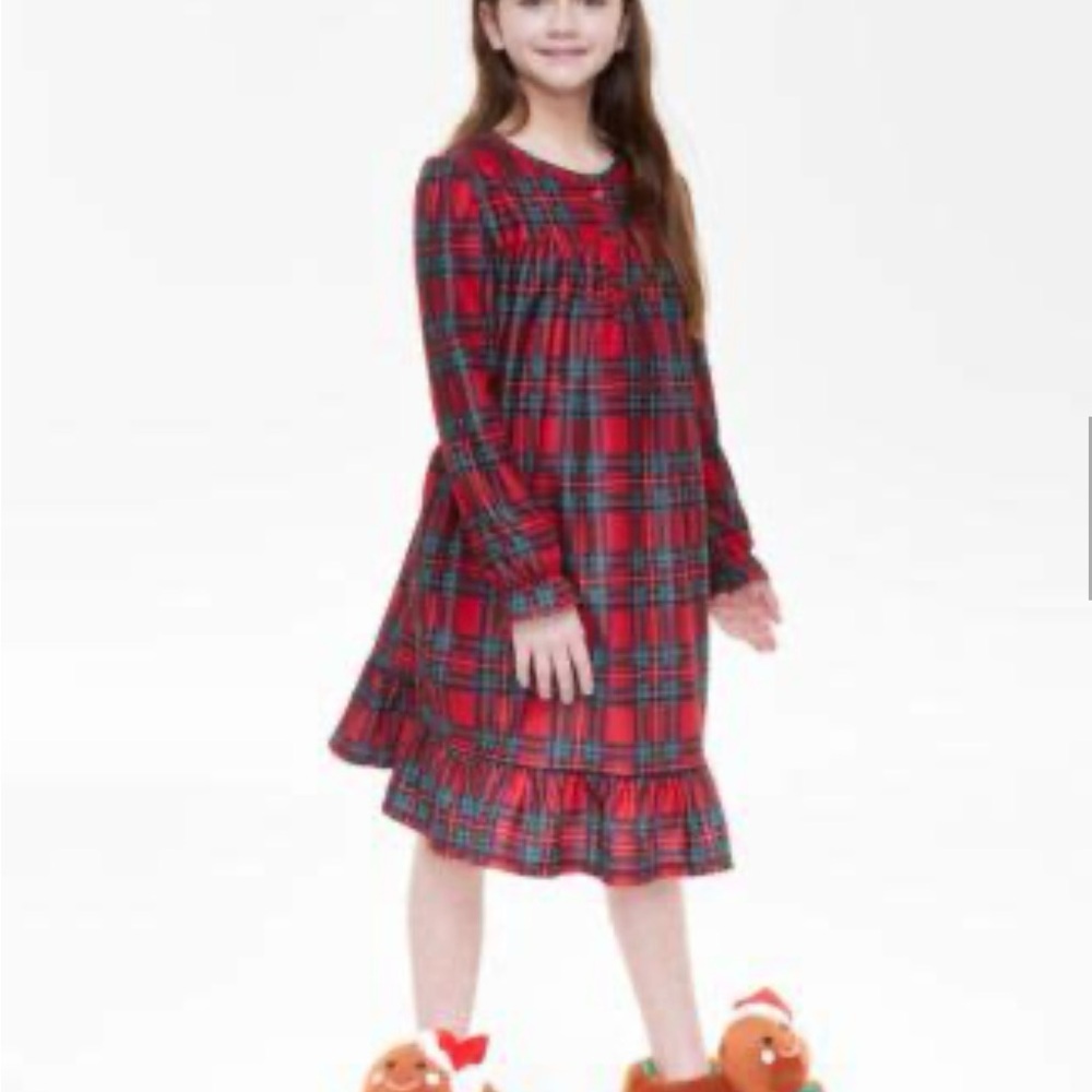 Plaid Red and Green Kids Pajama Set